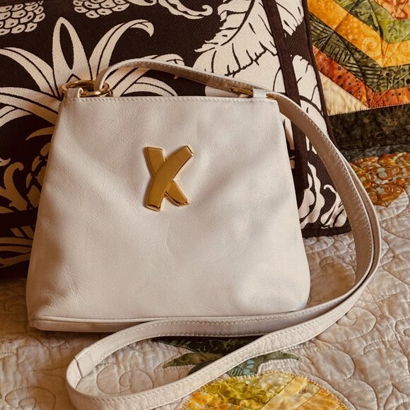 Vintage Paloma Picasso Cream Leather Cross Body Purse - Picture 4 of 8